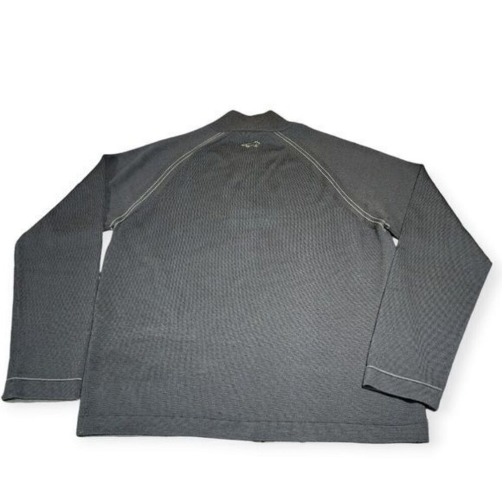 Horny Toad Quarter Zip Sweater Mens 100% Merino Wool Pullover Raglan Grey Large - Picture 4 of 6